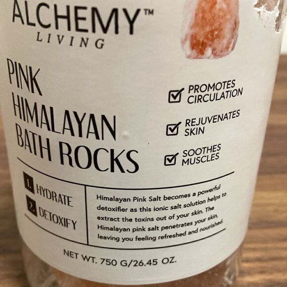 Alchemy Living NWOT Pink Himalayan Bath Rocks. 26.45 Oz. - Picture 4 of 4